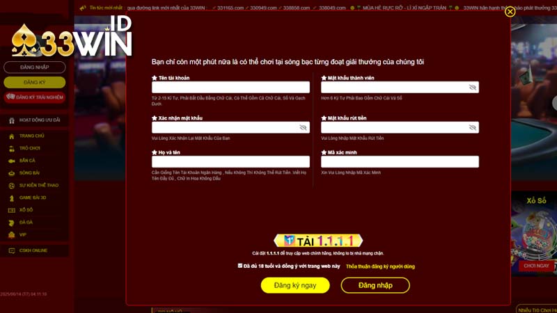 Quy trình đăng ký tài khoản mới